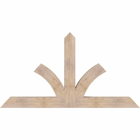 Ekena Millwork Richland Smooth Timber Gable Bracket, Douglas Fir, 72"W x 39"H x 5 1/2"D x 5 1/2"F, 13/12 Pitch GBW072X39X0606RIC00SDF